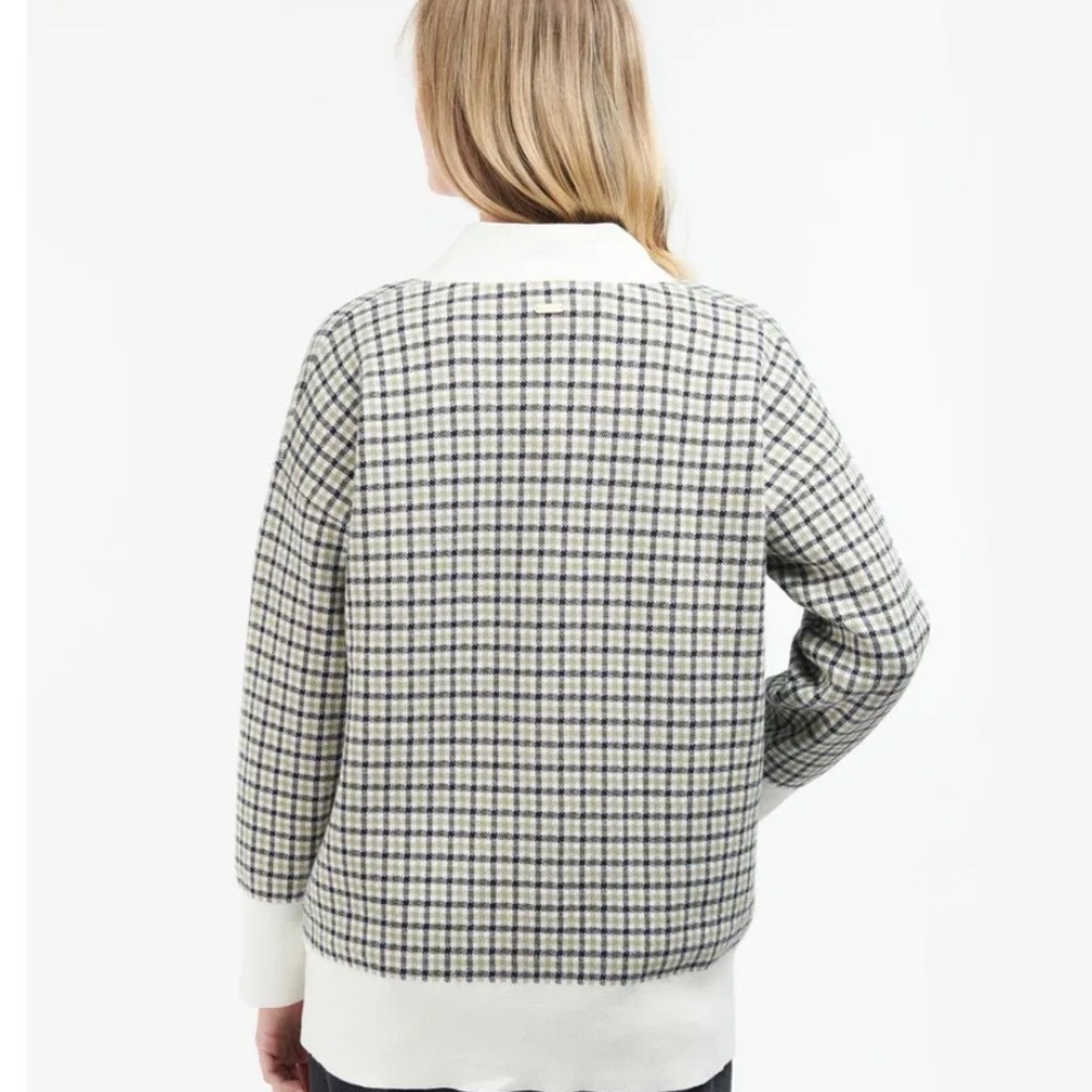 BARBOUR HEBRIDES Classic Checkered Women's Cardigan size U.S. 6 - Picture 4 of 9